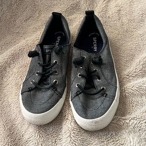 Womens Crest Vibe black Sperry size 8